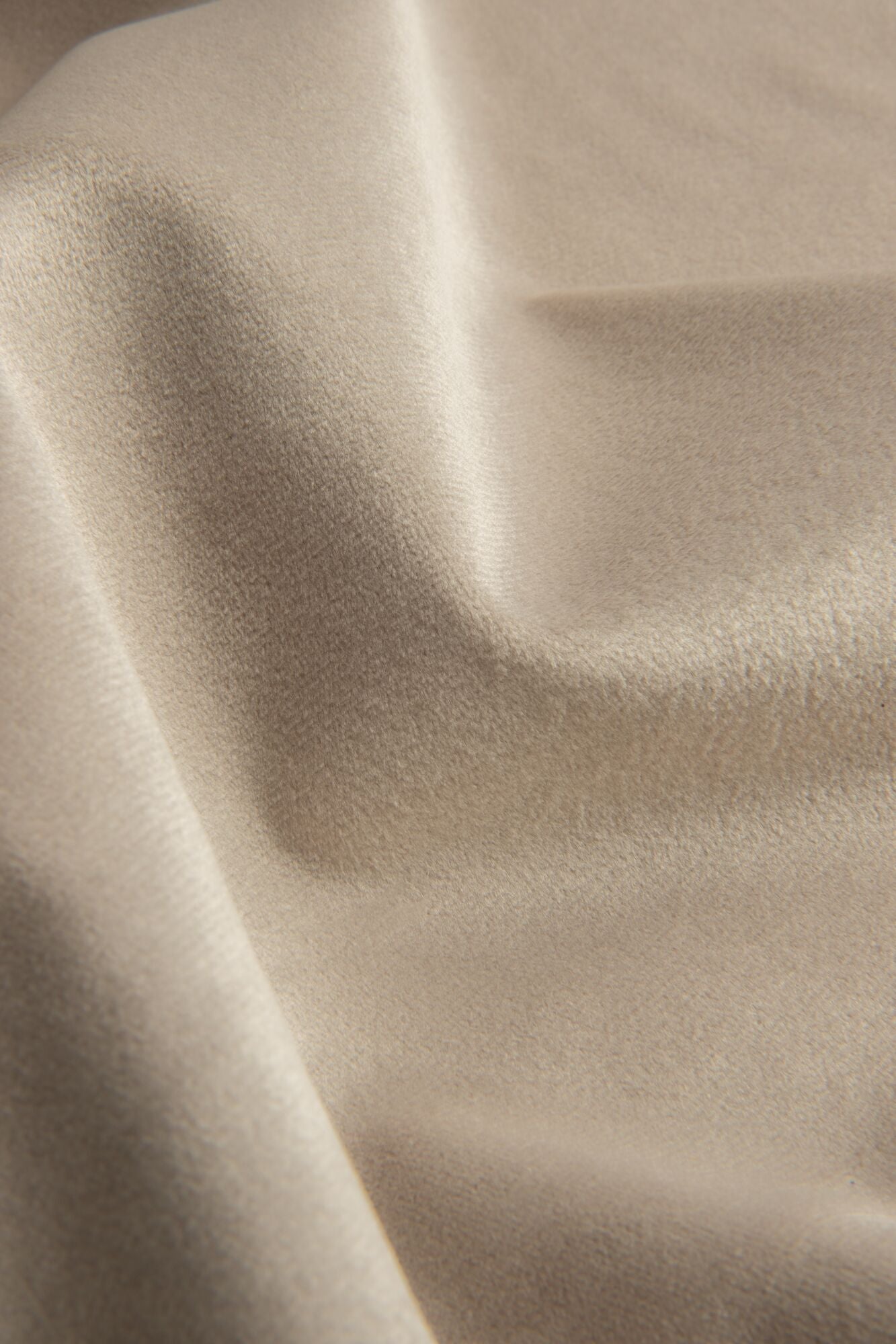Luxurious Quartz knitted warp velvet fabric with ultra-fine high pile, matte finish, and soft texture, inspired by the elegance of the gemstone.