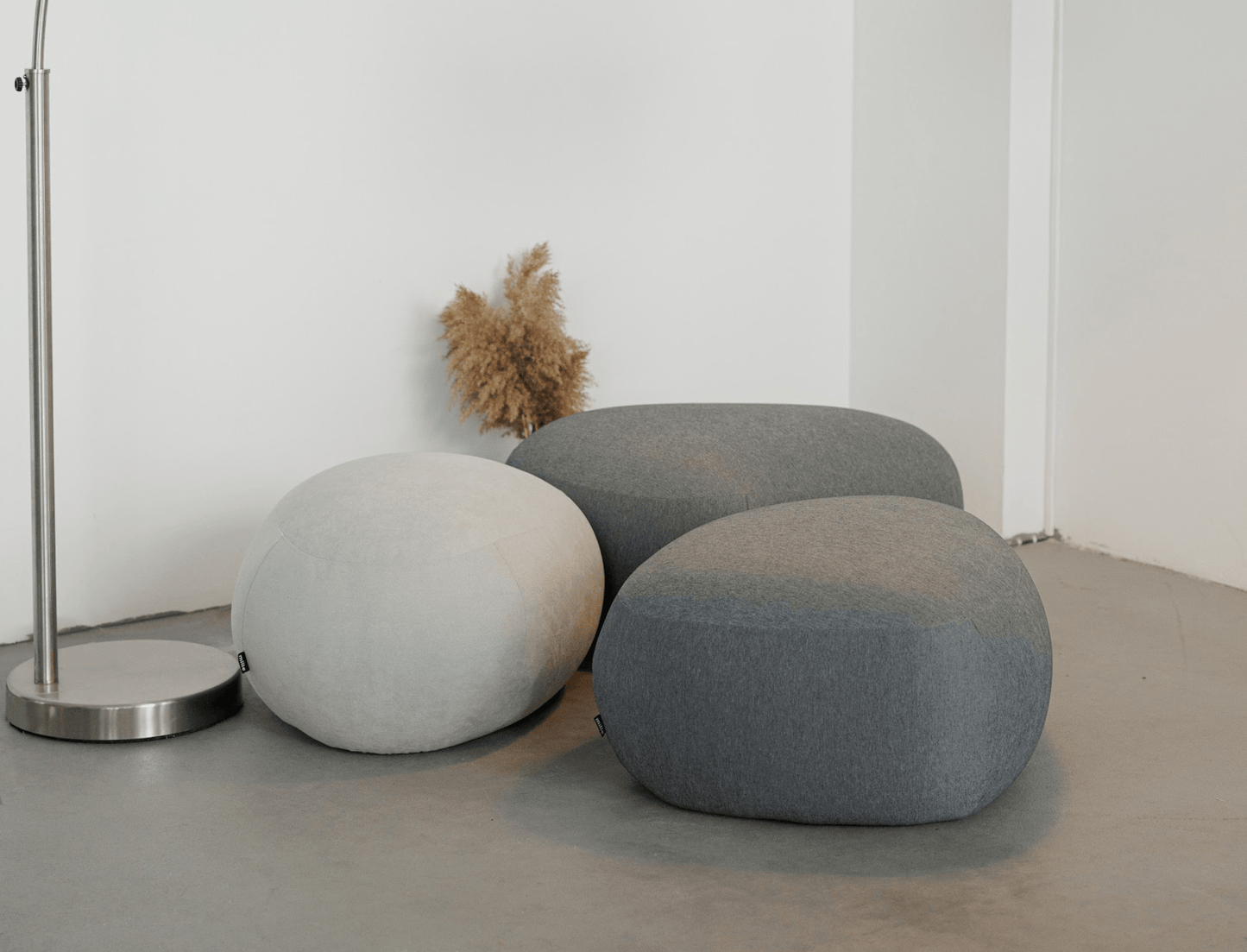 Multifunctional pouf in premium custom choice fabric – stylish and practical.