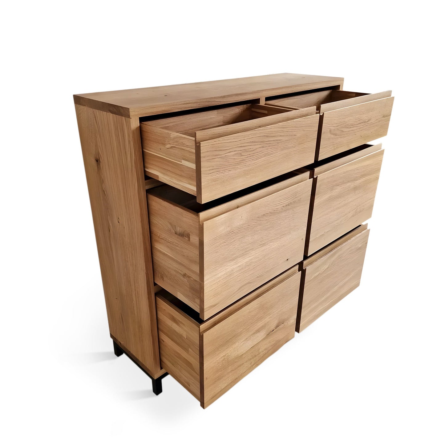 Noma Solid Wood Bedroom Dresser in Clear Oak