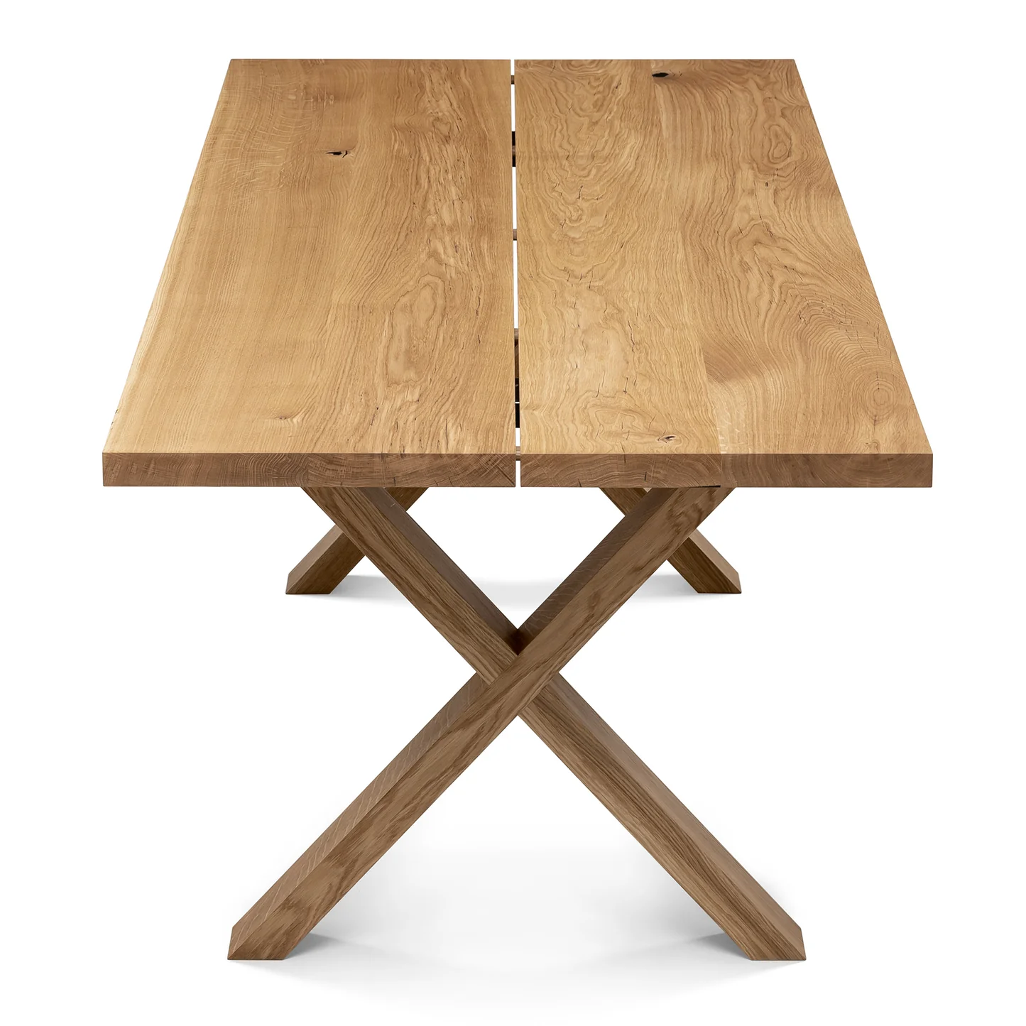 Megan Extendable Solid Wood Natural Oak Dining Table Talia Haus