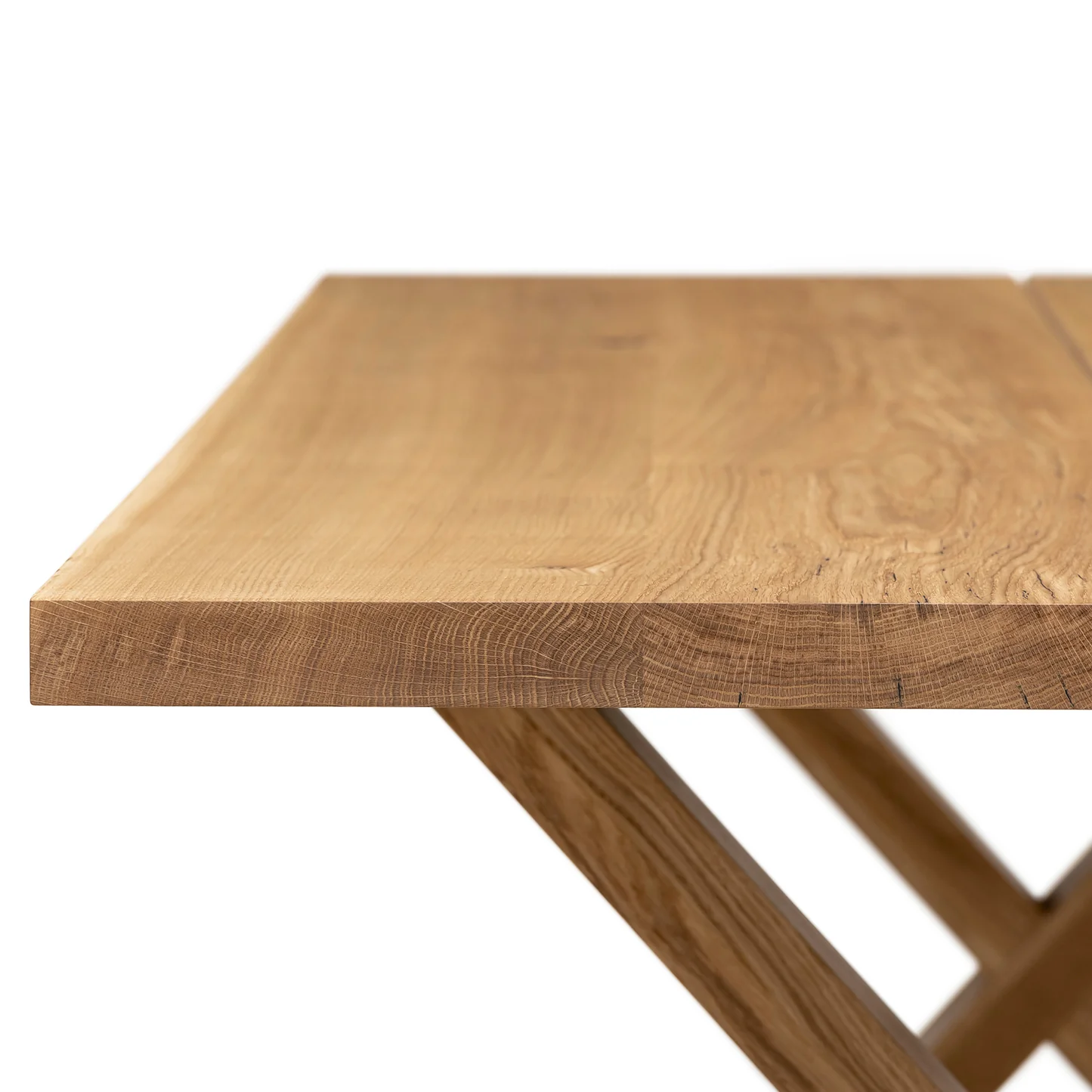 Megan Extendable Solid Wood Natural Oak Dining Table Talia Haus