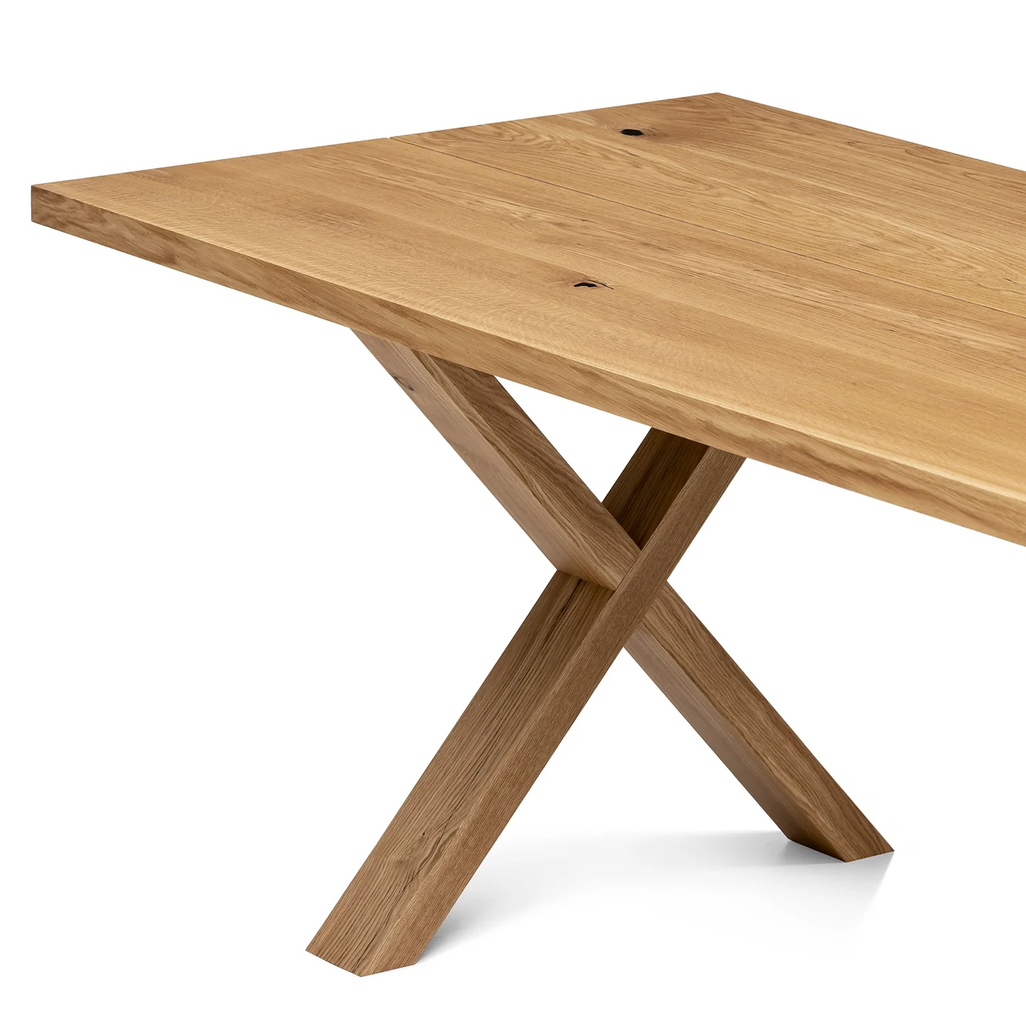 Megan Extendable Solid Wood Natural Oak Dining Table Talia Haus