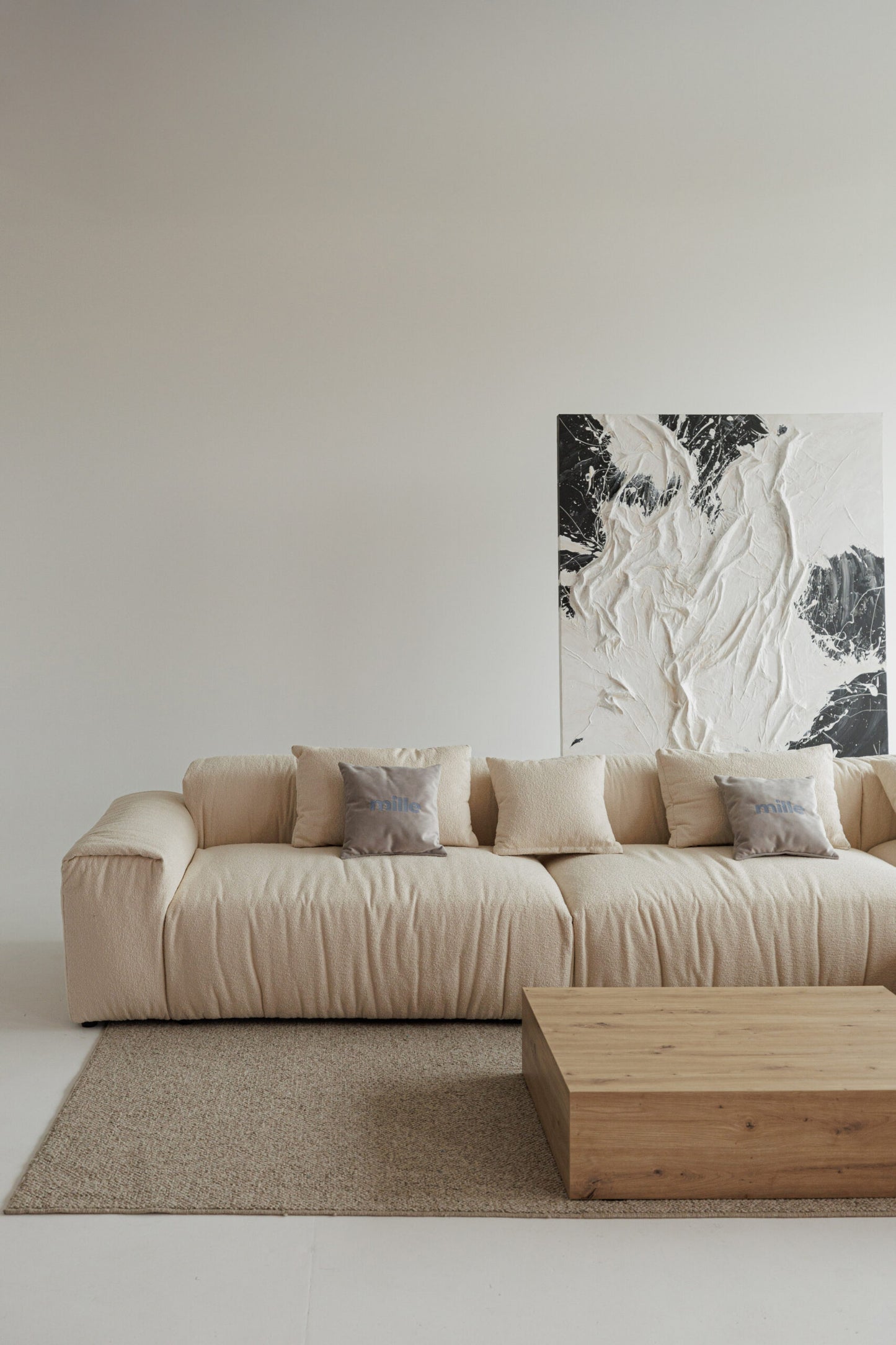 Deep-seated sectional sofa with oversized cushions – perfect for lounging.