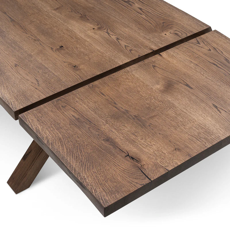 Megan Extendable Solid Wood Dark Oak Dining Table With Extensions Talia Haus