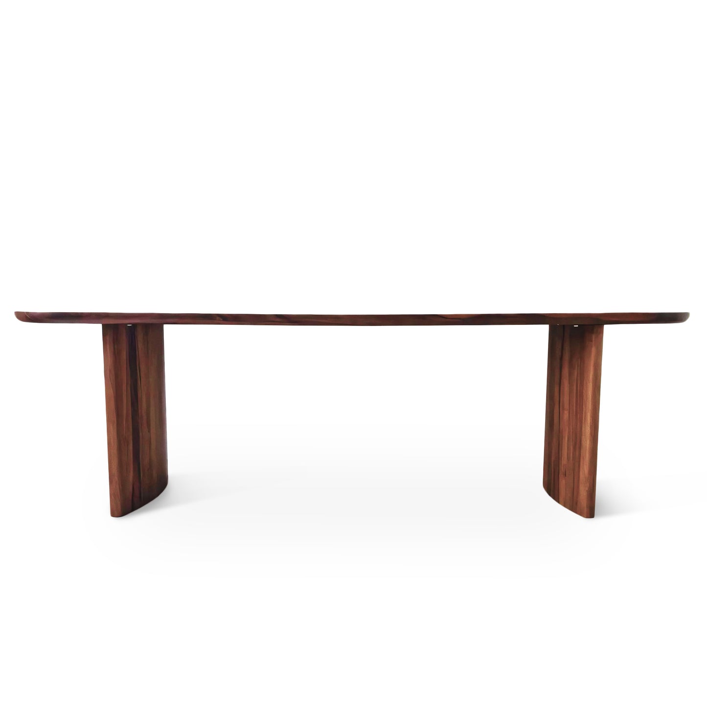 Custom Solid Wood Rounded Edges and Legs Dining Table in Dark Walnut!