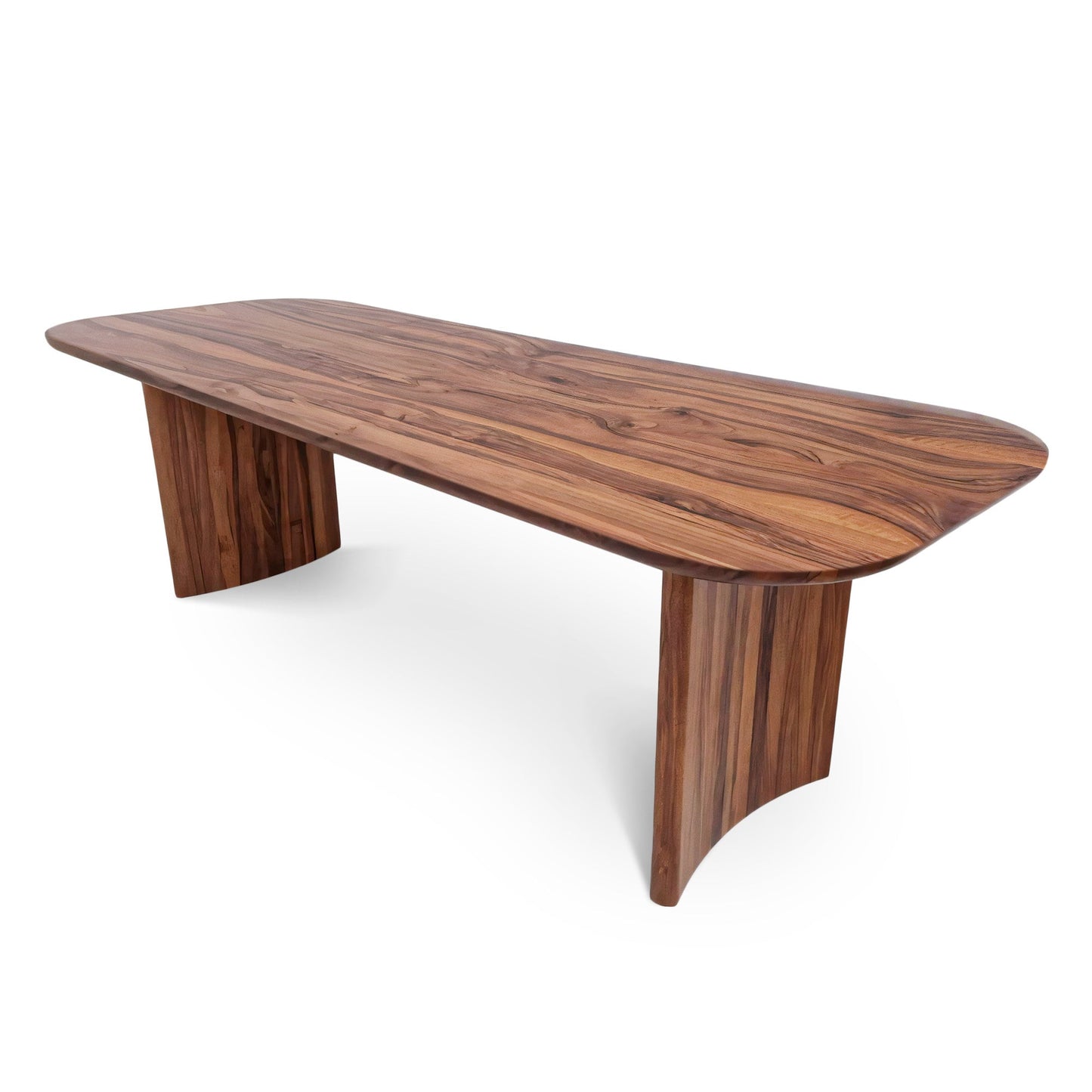 Custom Solid Wood Rounded Edges and Legs Dining Table in Dark Walnut!