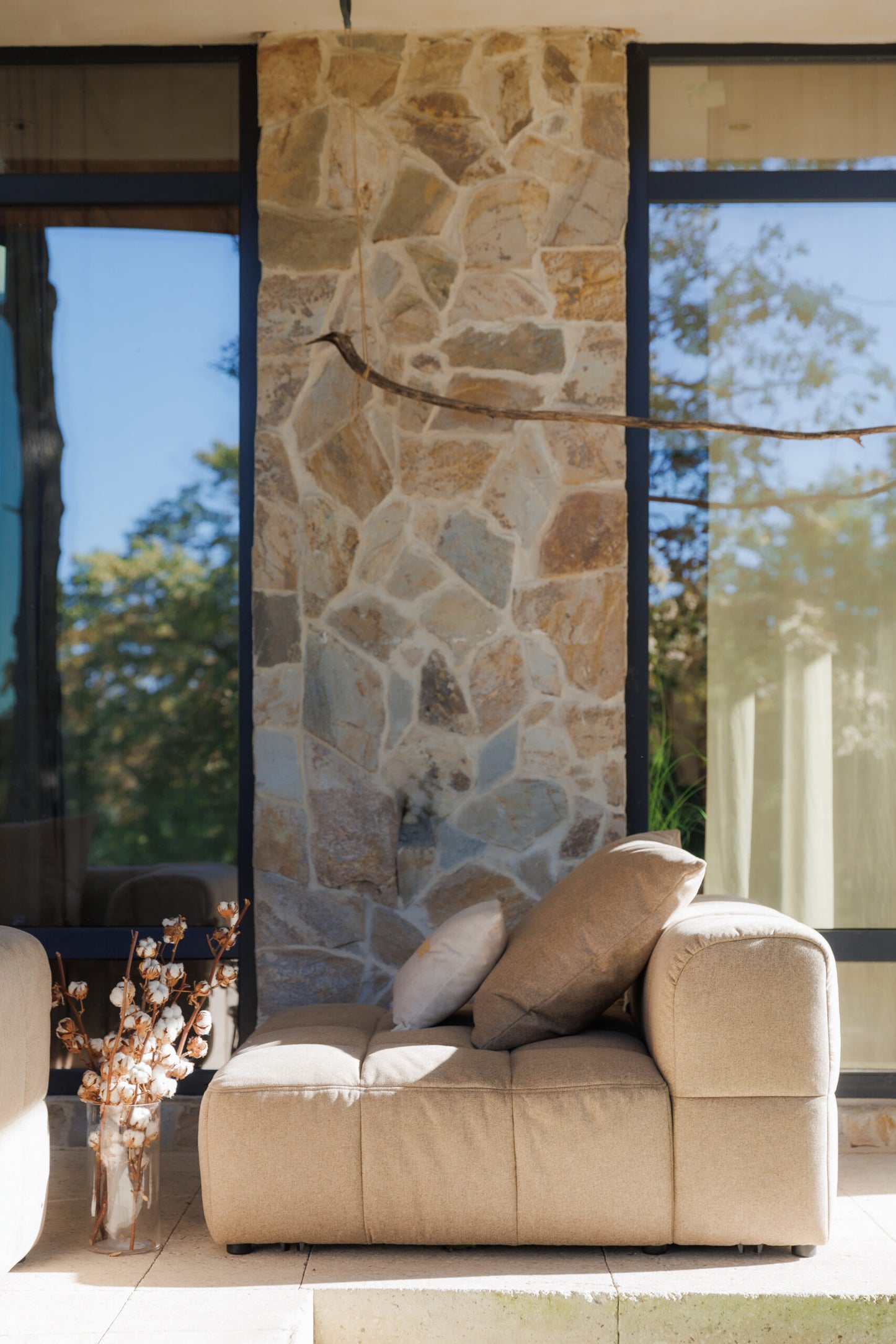 Modern deep seat modular sofa with sleek lines – perfect for contemporary interiors.