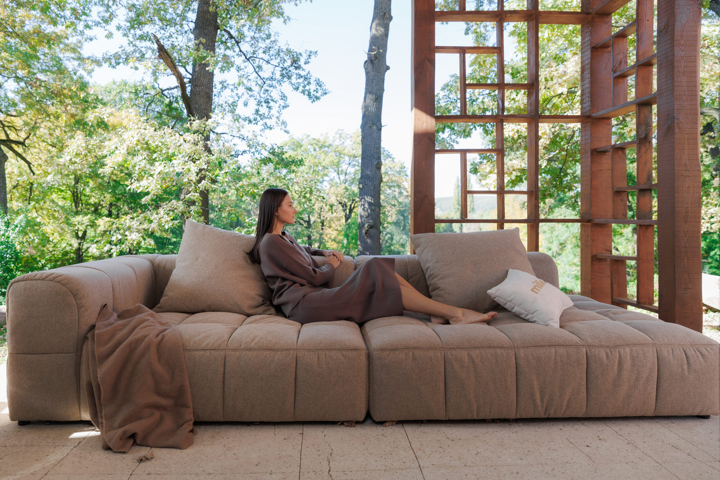 Modern deep seat sofa with sleek lines – perfect for contemporary interiors.