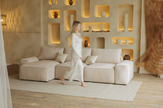 Sofá cama modular grande en esquina, fabricado en Europa