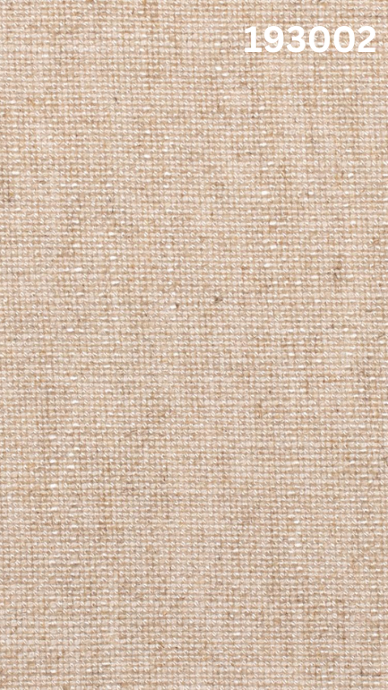 Beige linen fabric texture swatch with a pattern and number '193002' in the corner.