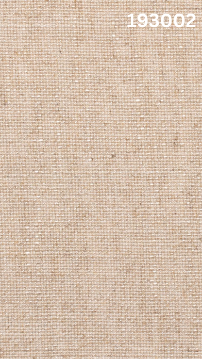 Beige linen fabric texture swatch with a pattern and number '193002' in the corner.