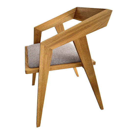 Nyra Solid Wood Dining Chair in Clear Oak