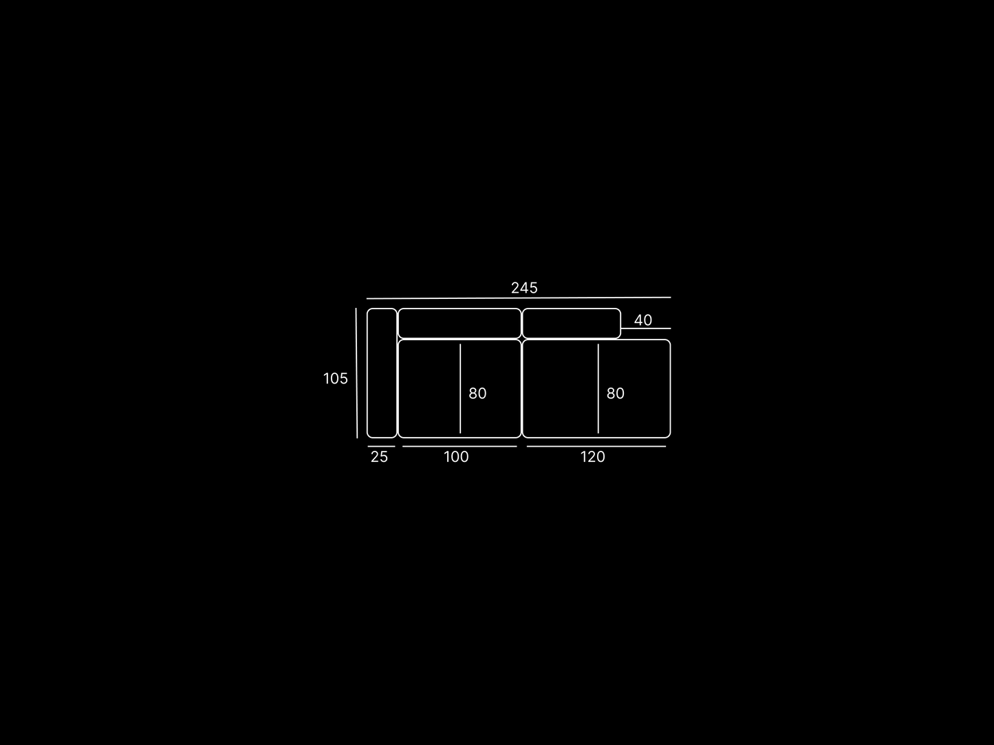 Modulares Ecksofa „Milano“