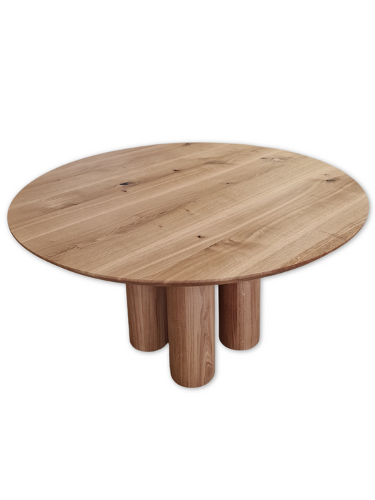 Ameline Designer Round Oak Table