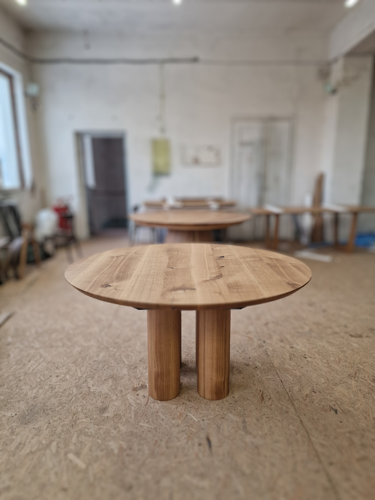 Ameline Designer Round Oak Table