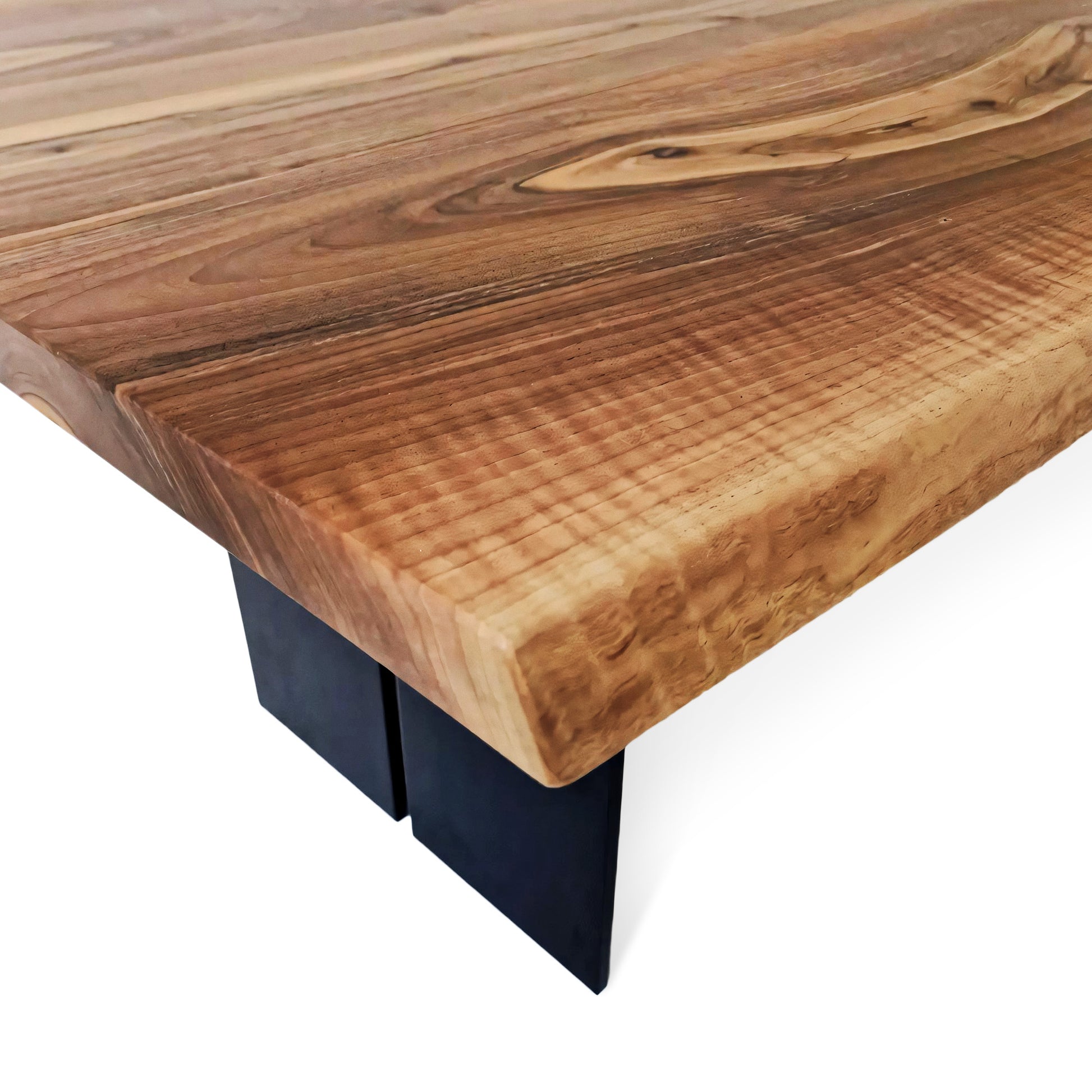 Bespoke, handcrafted solid walnut table with steel legs—sustainable, stable, and refined. Industrial elegance made to order in Europe.