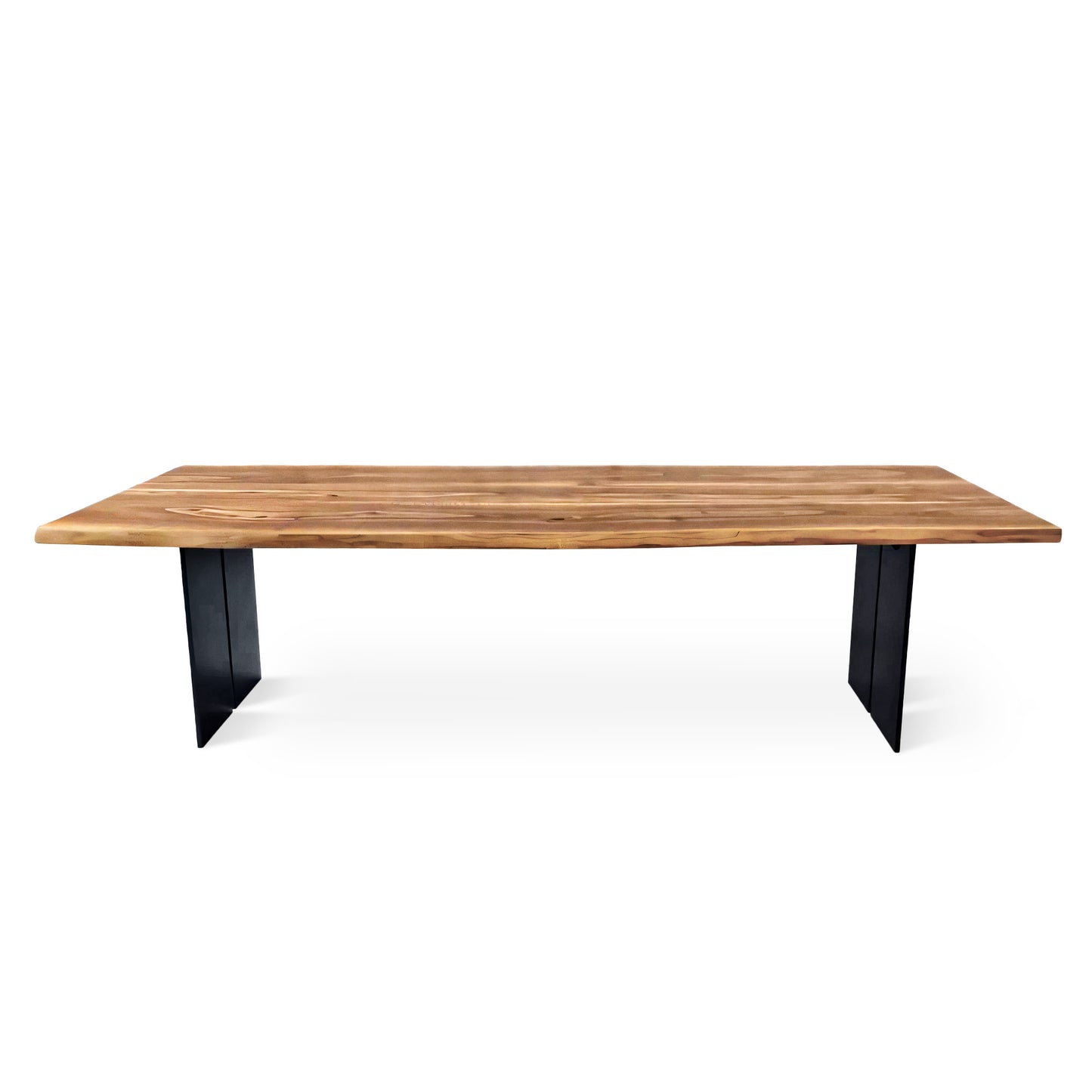 Bespoke, handcrafted solid walnut table with steel legs—sustainable, stable, and refined. Industrial elegance made to order in Europe.