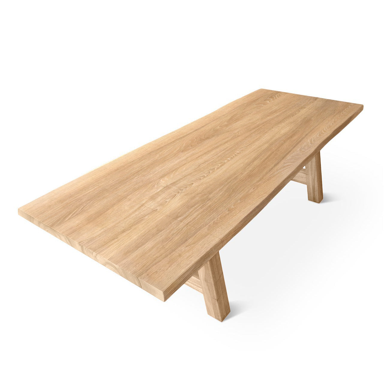 Beli farmer style solid wood dining table in clear oak, ultimate comfort and luxury. 