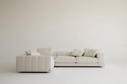 Deep-seated sectional sofa with low backseat – perfect for lounging.