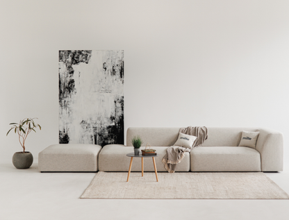 Luxury beige modular sofa – Kingston model with premium fabric upholstery.