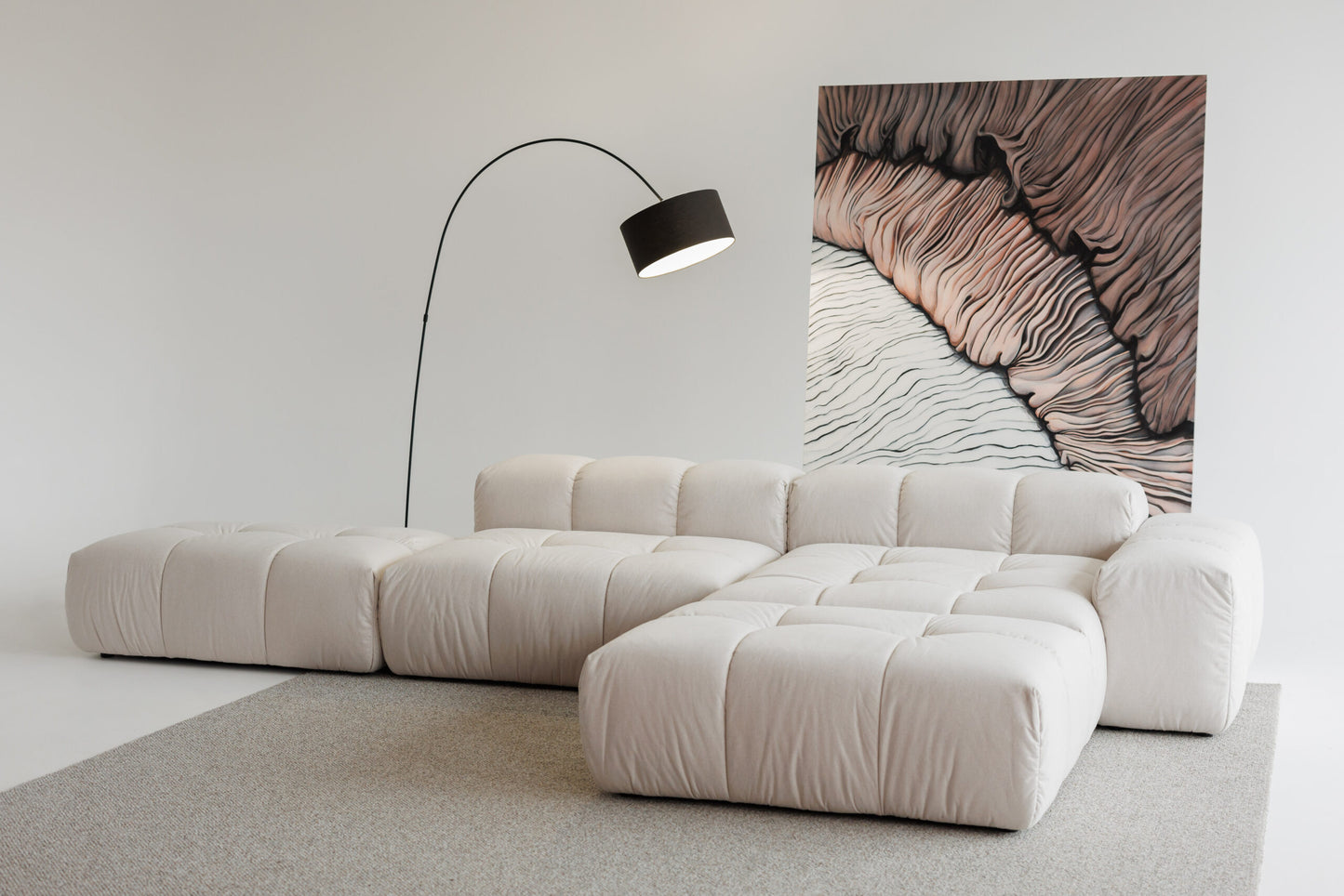Contemporary modular sofa with adjustable sections – versatile and luxurious.