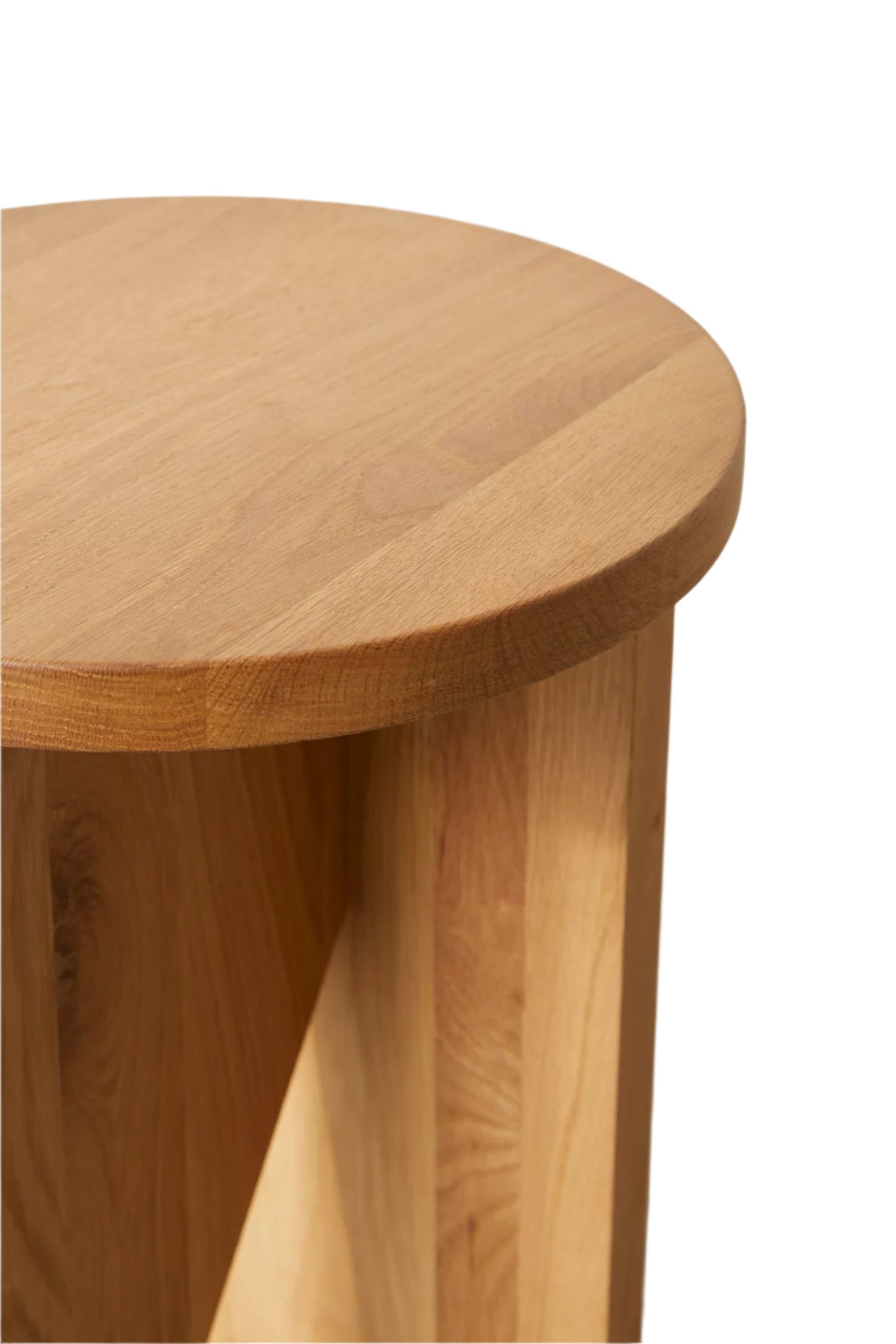 Moore solid wood side table with asymmetric design, handcrafted from FSC-certified oak or walnut. This versatile and timeless piece functions as both a coffee table and side table, offering bespoke, sustainable style for modern and compact living spaces.