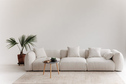 Premium-quality sofa in white fabric – modular design for flexible layouts.