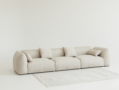 Premium-quality sofa in white fabric – modular design for flexible layouts.